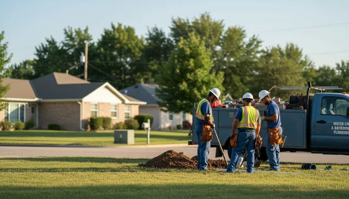 Residential water line and bathroom plumbing service in Wilmington, MA